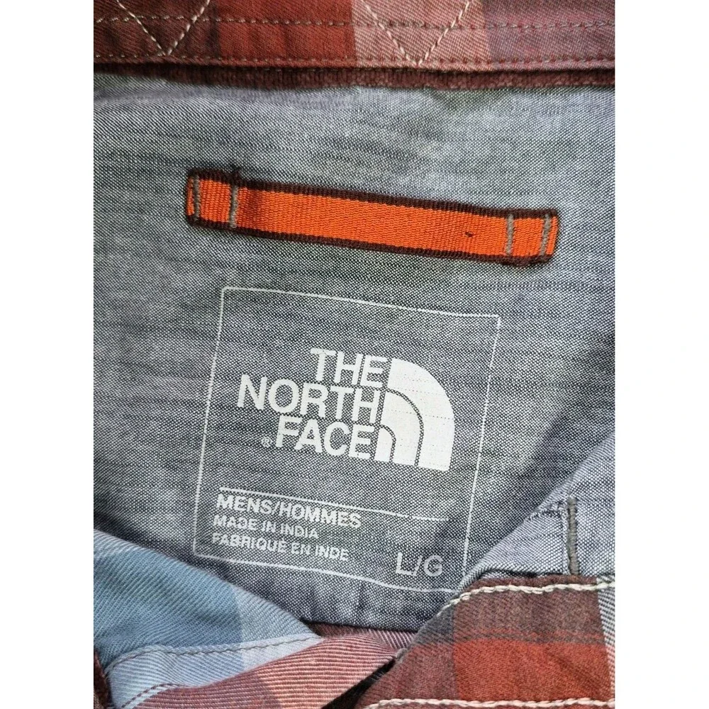 The North Face Light Flannel Long Sleeve Shirt Mens Size Large Plaid Hiking